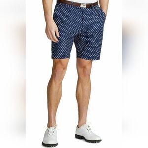 NWT Polo Ralph Lauren Men's geometric Ship Wheel Cotton Shorts Dark Navy Golf